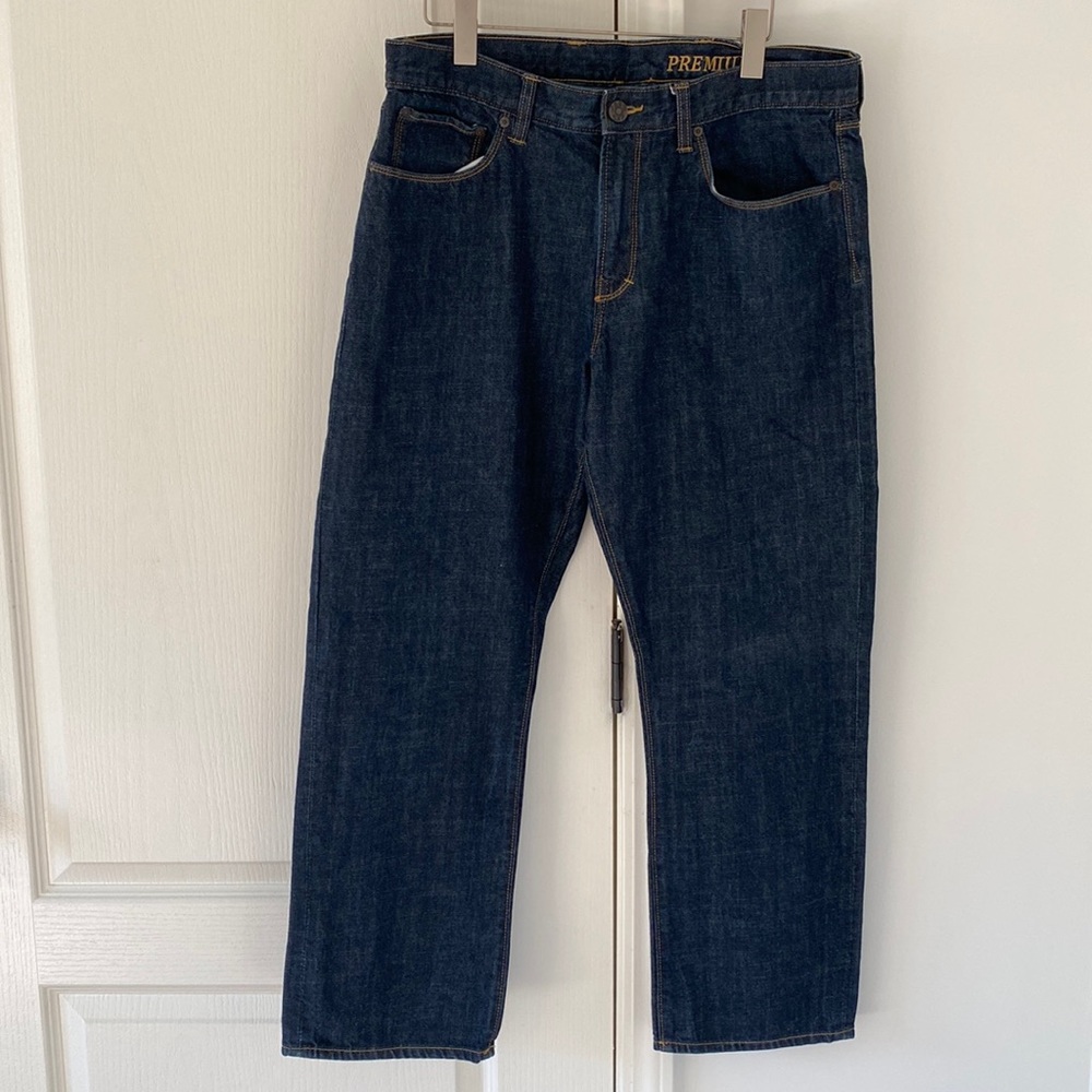 Gap Premium straight fit blue denim jeans. 36x30 gently worn in great condition.